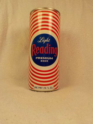 16 Oz Reading In Red Label Forged Steel Half Quart Old Beer Can