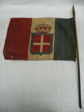 Wwi Kingdom Of Italy 1861 - 1946 Cloth Parade Flag 16 1/2 " X 10 1/2 " (8m)