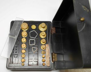 Vintage O’haus Scale Corp Apothecary Brass Weights Pharmaceutical Chemist