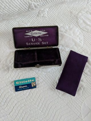 WW1 US Military Issue Property US Army Gillette Safety Razor Box,  no razor 3