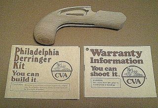 Philadelphia Cva Black Powder.  45 Cal Derringer Gun Kit Handle & Instructions