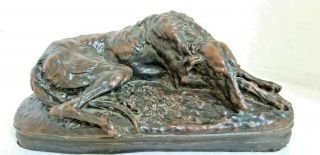 Vintage Greyhound Dog Statue Sculpture Figurine Home Figure / Resin -