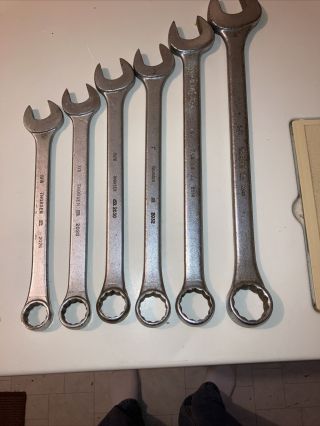 Vintage Thorsen Combination Wrench Set 6 Piece Set 12 Point 1 1/4 - 13/16