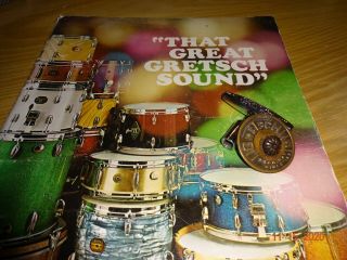Vintage Gretsch Drum Set Round Badge Tom Tom 12 13 14 16 Emblem Grommet 50 - 60 