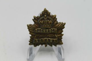 Ww1 Canadian Cef 2nd Cmr Mounted Rifles British Columbia Hussars Cap Badge