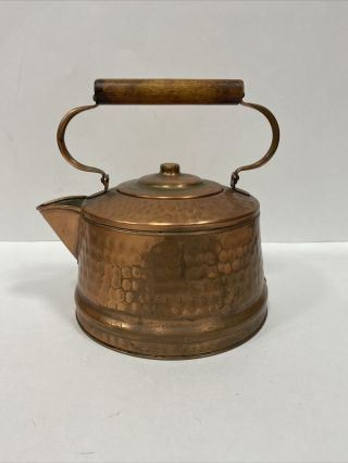 Vintage Gregorian Copper Hand Hammered Tea Kettle