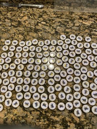 100 Miller Lite Beer Bottle Caps (white) No Dents (craft 