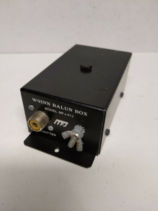 Vintage Mfj - 912 Remote W9inn Balun Box Ham Citizens Radio Antenna Coax Cable