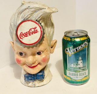Limited Edition Vintage Cast Iron Coca Cola Sprite Boy Advertising Coin Bank Toy