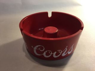 Vintage Coors Red Ashtray (3 1/2 " X 1 - 5/8 ")