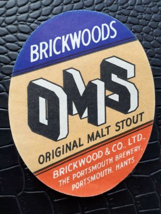 Beer Label: Brickwoods Portsmouth Brewery 