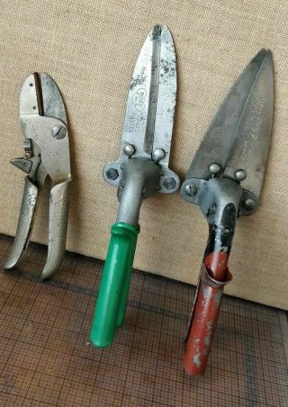 Vintage - 6 Garden Tools - Pruning Shears,  Pruner,  Hedge -