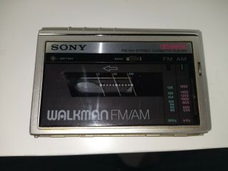 Vintage Sony Am/fm Stereo Cassette Walkman Wm - F10 Ii Not