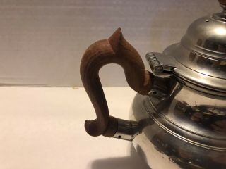 Vintage Kirk Stieff Colonial Williamsburg Pewter Wood Handle Tea/Coffee Pot CW80 2