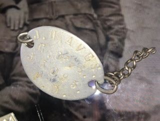 World War I Grouping - ID bracelet and Highland Light Infantry Badge 2