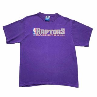 Vintage Champion Toronto Raptors Nba Basketball Graphic T - Shirt Mens Medium