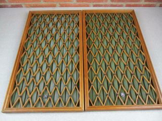 2 Vintage Pioneer Cs - 77a Lattice Speaker Grill Covers Wood Replacement Part