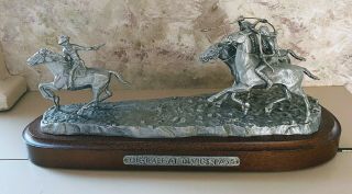 Worcester Pewter Philip Kraczkowski The Race At Devil’s Pass Indian Sculpture