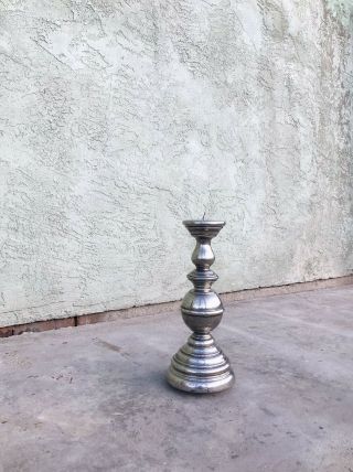 Large Arte Italica Italian Pewter Candle Holder - Made In Italy - Marked