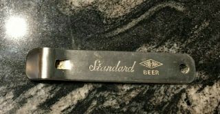 Vintage Standard Brewing Co Tru - Age Beer Metal Bottle Opener Scranton Pa