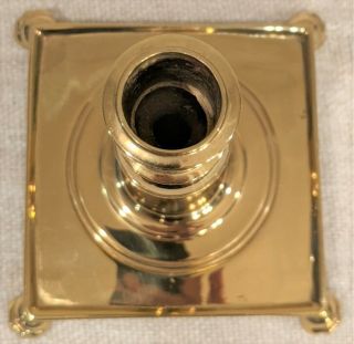 Virginia Metalcrafters Brass Wide Base Candle Holder CW 16 - 5 Large Square Base 3