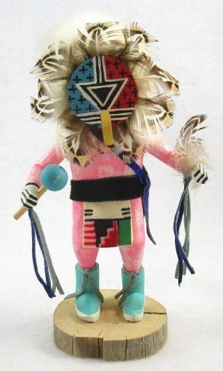 Vintage 7 " Chief Kachina Doll Handmade Native American,  Signed Chavez