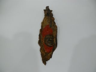 Vintage Hand Carved Timber Aboriginal Elder With Ceremony Head Dress