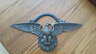 Vintage Cast Iron Eagle.  17 ".  200 Years Of Freedom.  Bicentennial.