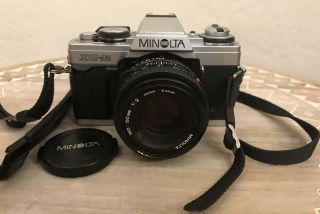 Vintage Minolta XG - M 35mm Film Camera Japan W/ Cases,  Strap,  Manuals,  Lens & Cap 2