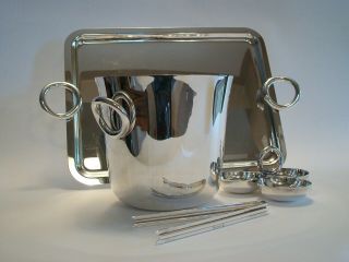 Christofle - AndrÉe Putman - Vintage Silver Plate Bar Set - France - Circa 2000