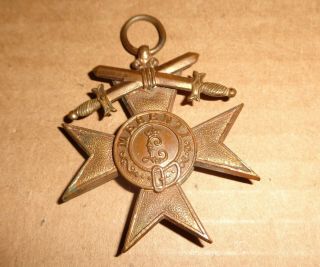 Pre Wwi 1866 German Bavarian War Merit Cross Medal With Swords Merenti