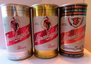 Beer Can Steel Leinenkugel ' s Bock & Leinenkugel ' s gold can & silver can - 3T 3