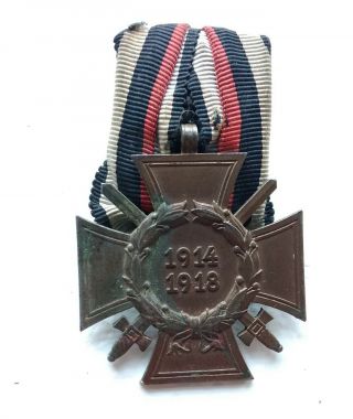 German Hindenburg Cross 1914 - 1918 First World War Mounted Medal