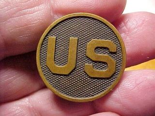 Us - Ww1 Vintage Us Army Enlisted Collar Disk