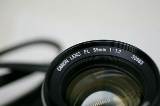 vintage Canon FT Film Camera & Canon Lens FL - 55mm 1:1.  2 Z1 3