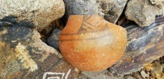 Ancient Anasazi Puerco Black On Red Pottery Jar Olla Arizona
