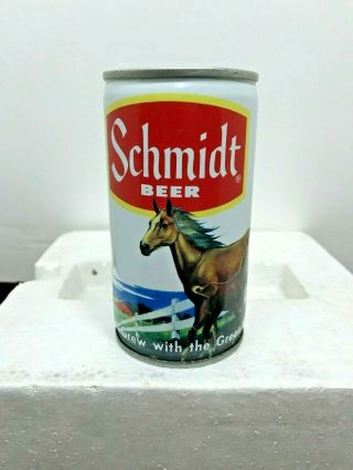 Vintage Schmidt Beer Can With Horses Scene 1970s