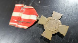 WWI WWII French Cross of Valor Medal 3