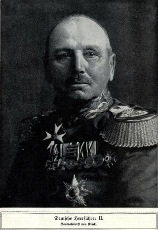 Generaloberst Von Kluck German Military Commander In World War 1