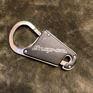Snap On Tools Collectible Vintage Black And Chrome Key Ring Car Automotive