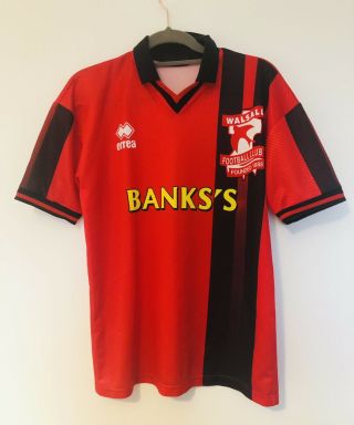 Vintage Walsall Fc 1998 - 1999 Home Football Shirt Keates 4 Size S/m