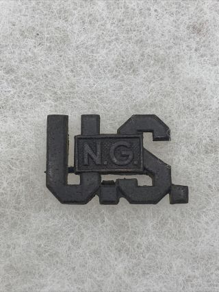 Ww1 Us National Guard Officer Collar Insignia (h667