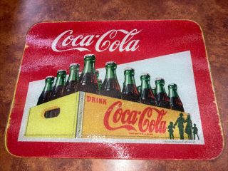 Rare Vintage Coca Cola Glass Cutting Board 15.  75 " X 11.  75 "