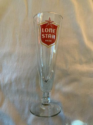 Lone Star Pilsner Beer Glass,  No Chips,  Scratches,  Cracks Or Stains
