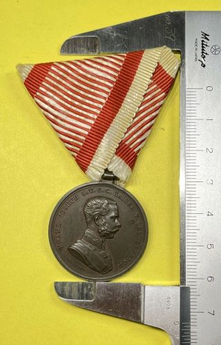 Wwi Der Tapferkeit German Austrian Bravery Medal Ribbon Franz Joseph