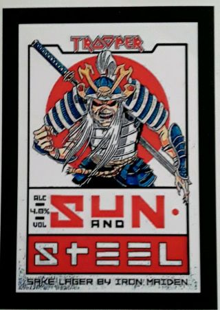 Iron Maiden Sun & Steel Beer ◇ Fridge Magnet ◇ 3.  5 X 4 Inches
