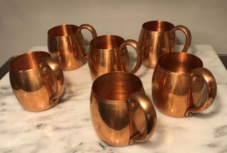 Vintage Solid Copper Mugs Moscow Mule Mugs West Bend Usa Set Of 6