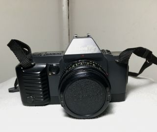 Vtg Canon T - 70 35mm SLR Film Camera Canon FD 50mm 1:1.  8 Lens with Strap 2