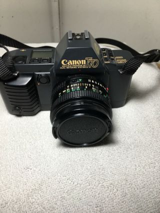 Vtg Canon T - 70 35mm SLR Film Camera Canon FD 50mm 1:1.  8 Lens with Strap 3