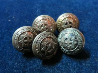 5 Orig Ww1 Officers Buttons " Dorset Yeomanry Cavalry " Firmin